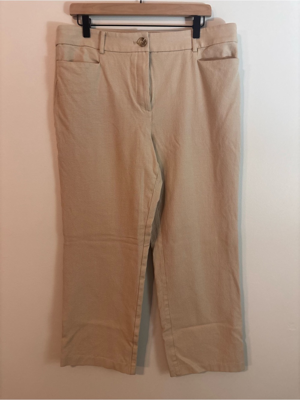 LOFT Beige Straight-Leg Women's Pants